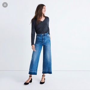 Madewell wide leg crop jean drop hem edition